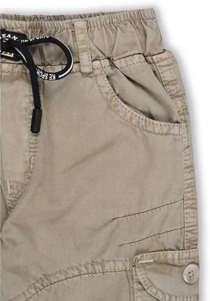 Boys Cargo Cotton Elastic Trouser