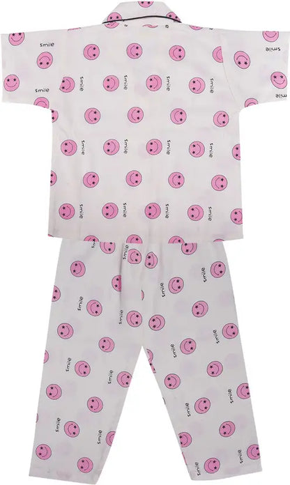Girls Printed Cotton Blend Kids Nightwear ND21pnk