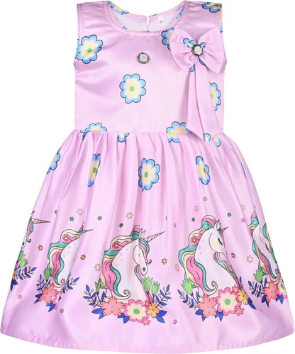 Girls Midi/Knee Length Casual Dress stn855bpnk