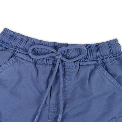 Boys Cotton Denim Cargo Shorts with Drawstring Waist - Wish Karo - photo 4