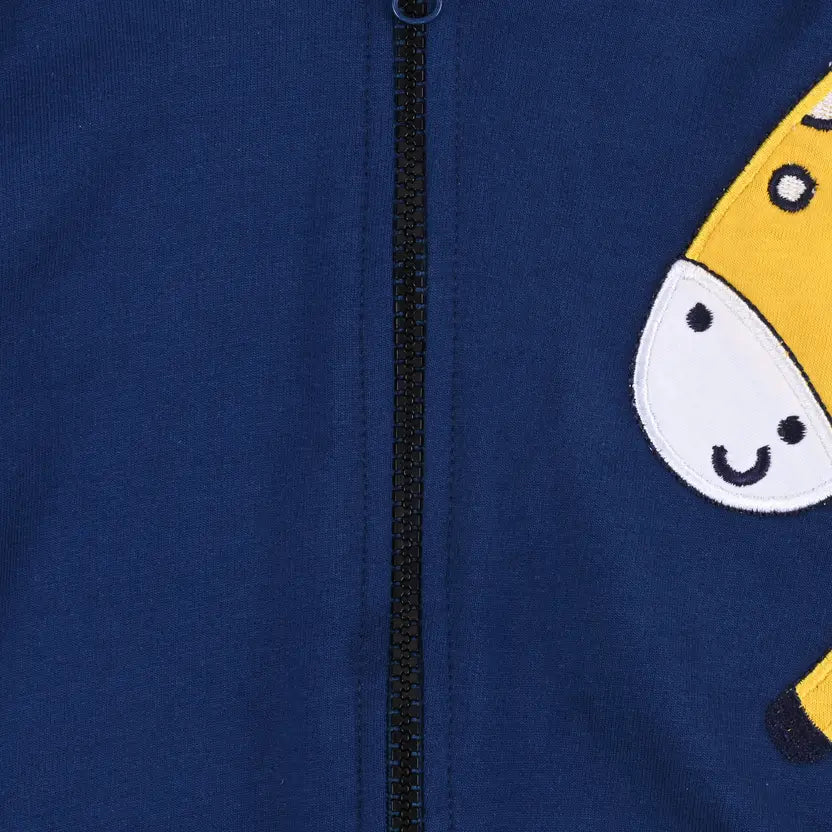 Unisex Cotton Blend Full Sleeve Hooded Sweatshirt with Giraffe Design T303sb