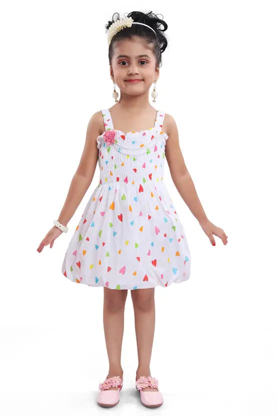 Girls Midi/Knee Length Casual Dress csl242bpnk
