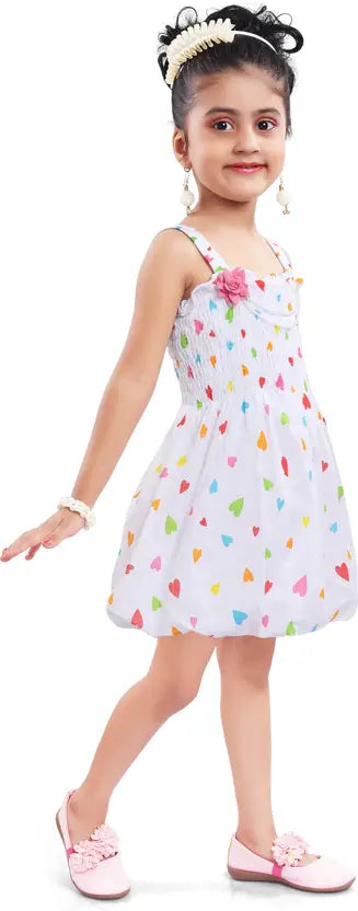 Girls Midi/Knee Length Casual Dress csl242bpnk