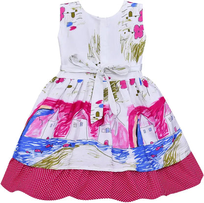 Baby Girls Midi/Knee Length Casual Dress ctn386grn