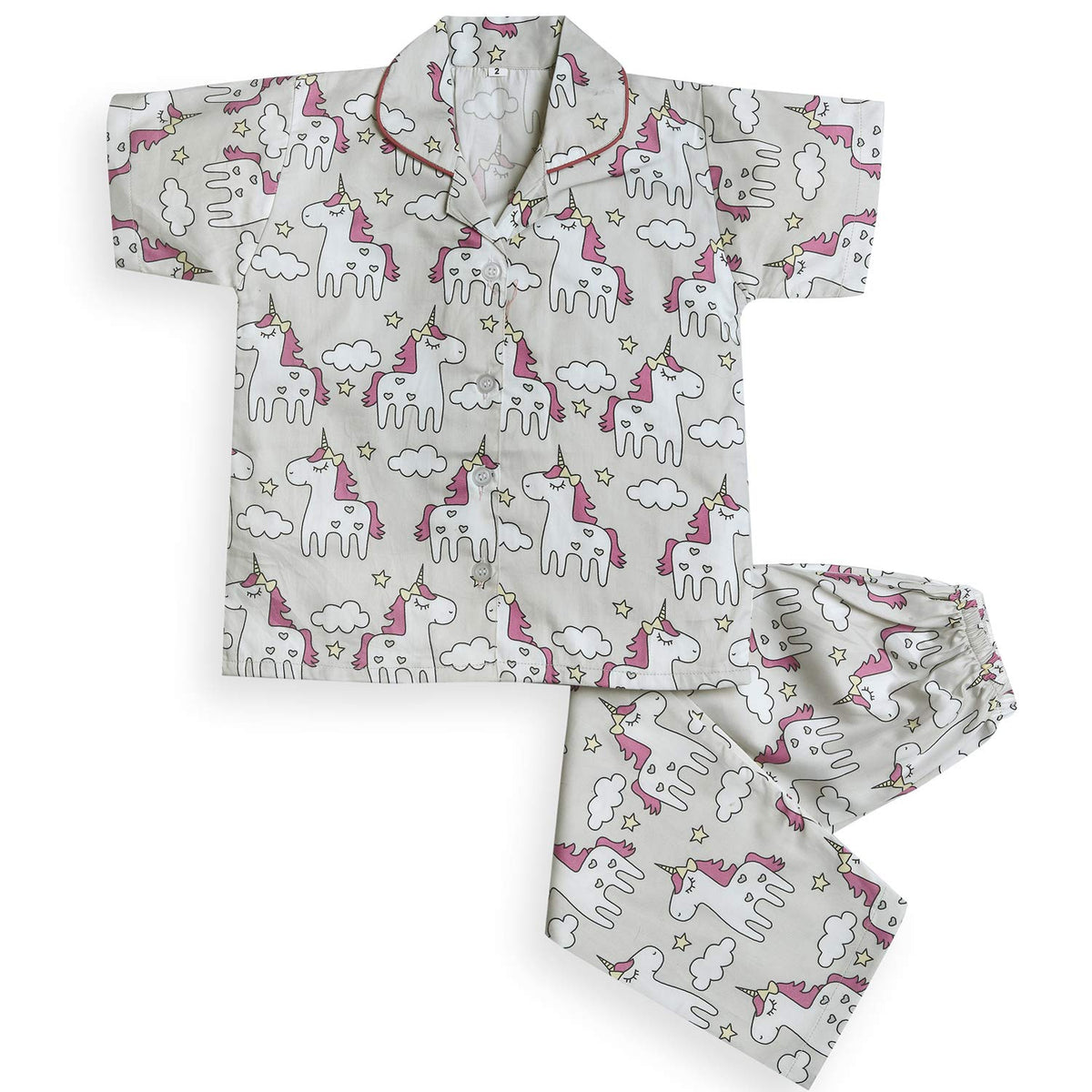 Unisex Printed Top and Bottom Pyjamas Night Dress - Wish Karo - photo 2