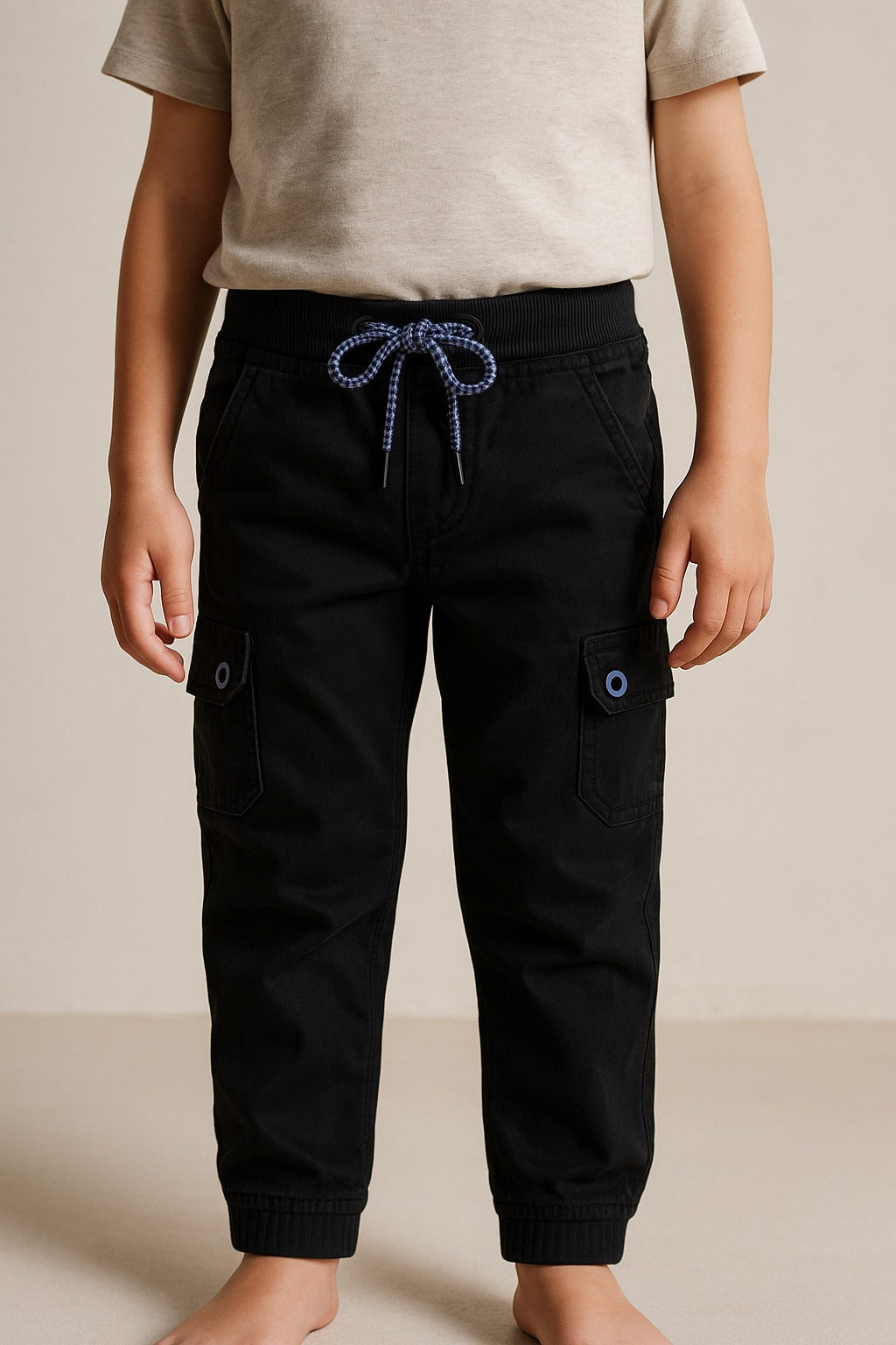 Boys Cotton Cargo Tapered Fit Trouser js142