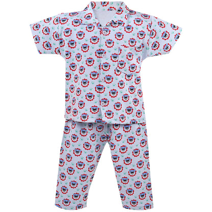Unisex Printed Top and Bottom Pyjamas Night Dress