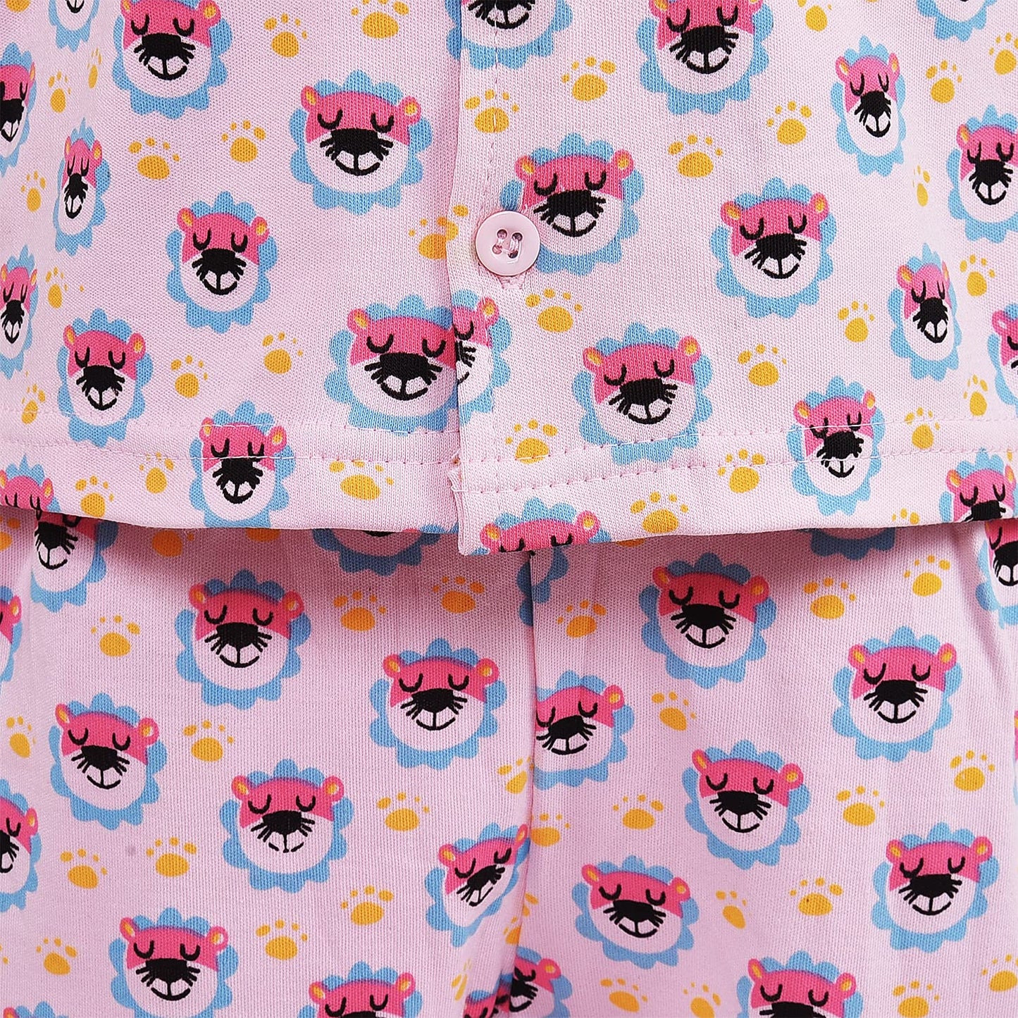 Unisex Printed Top and Bottom Pyjamas Night Dress