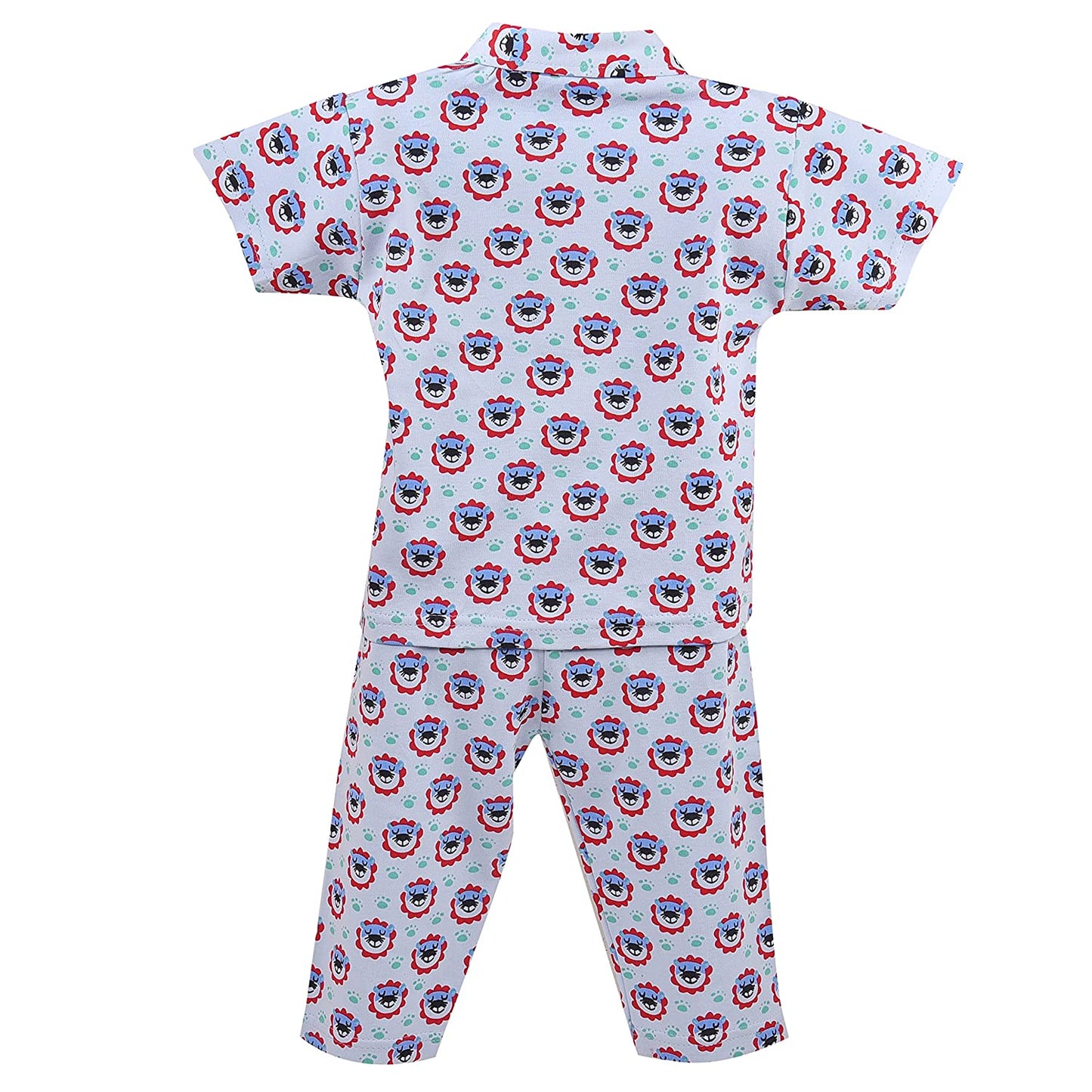 Unisex Printed Top and Bottom Pyjamas Night Dress