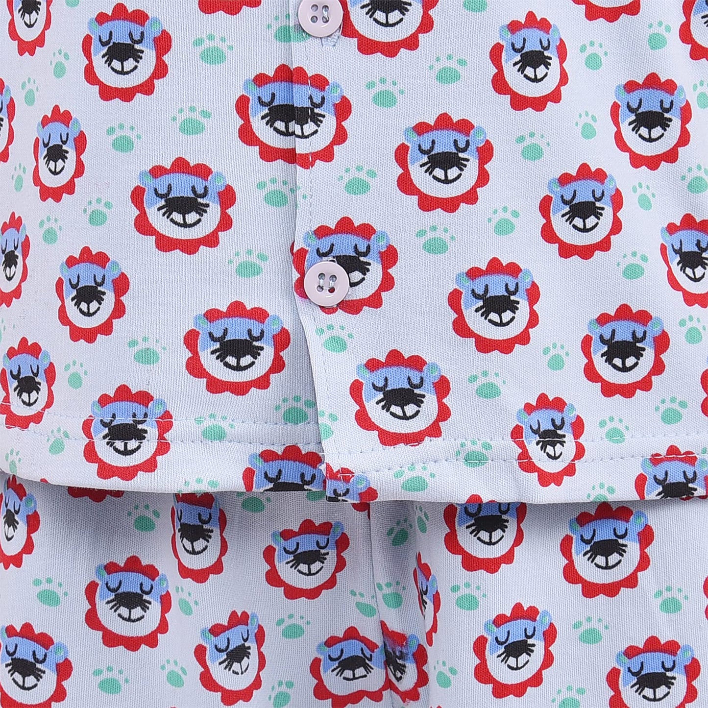 Unisex Printed Top and Bottom Pyjamas Night Dress