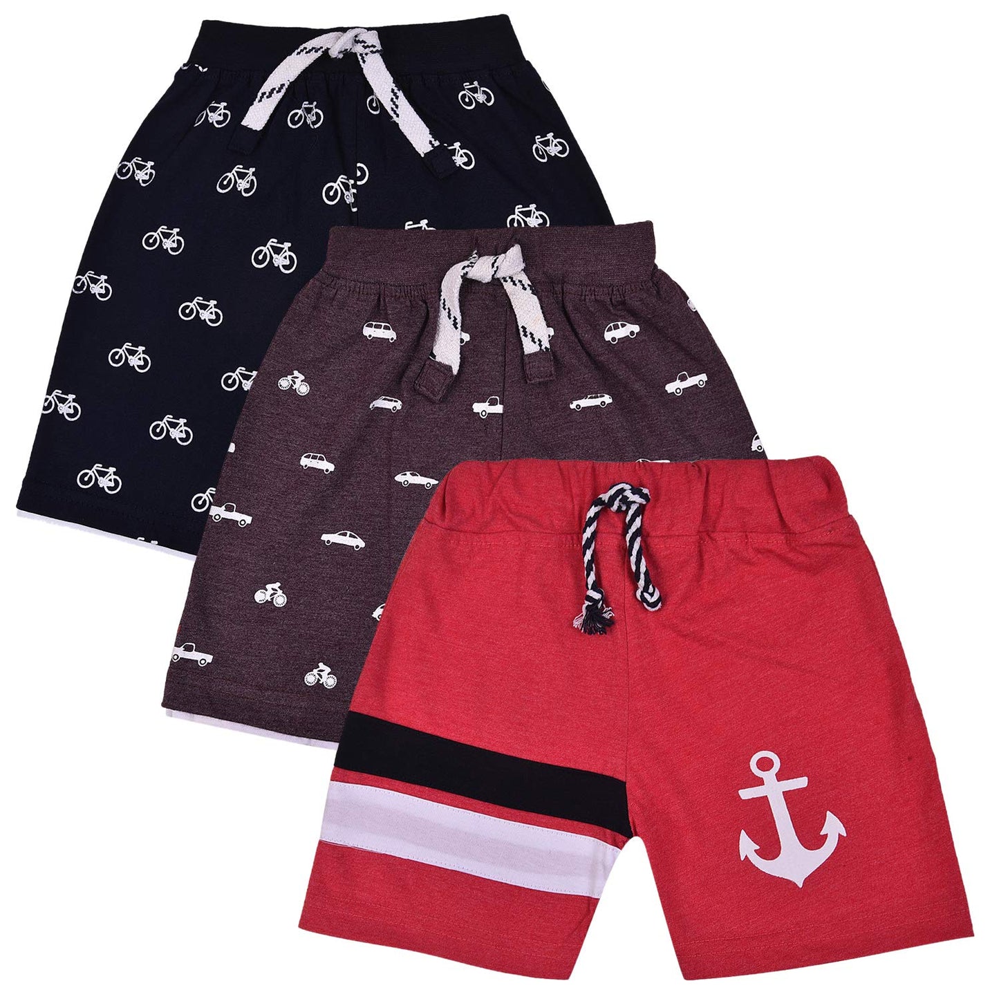 Unisex Shorts for Boys & Baby Girls-Boxers-(Set of 3)-(bt28rd)