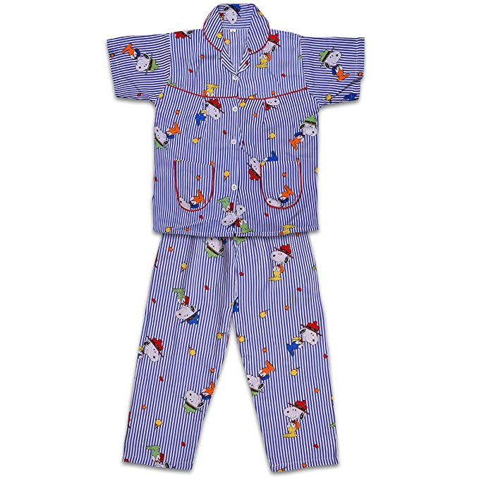 Unisex Printed Top and Bottom Pyjamas Night Dress