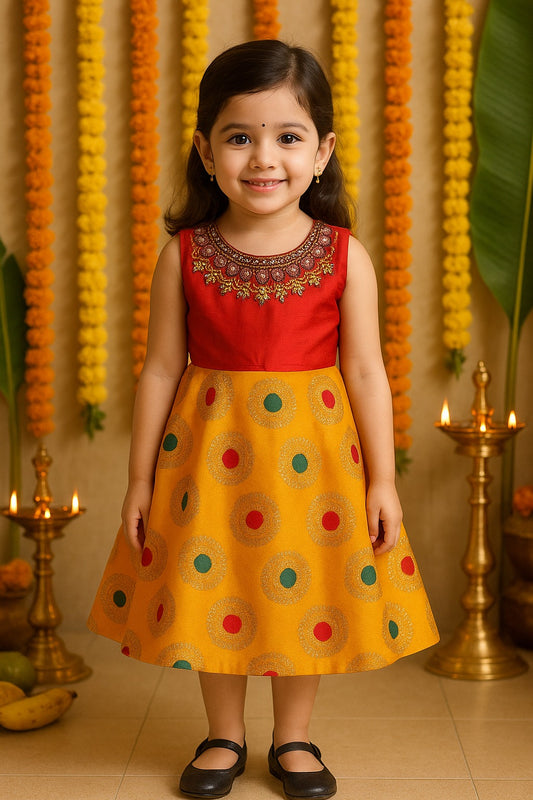 Baby Girls Embellished Ethnic Frocks Dress fe2943yrd