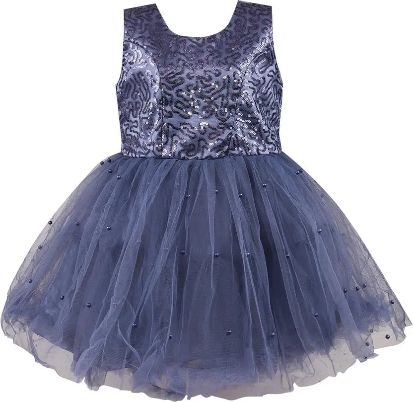 Baby Girls Midi/Knee Length Party Dress fe3038blu