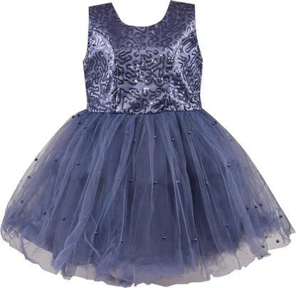 Baby Girls Midi/Knee Length Party Dress fe3038blu