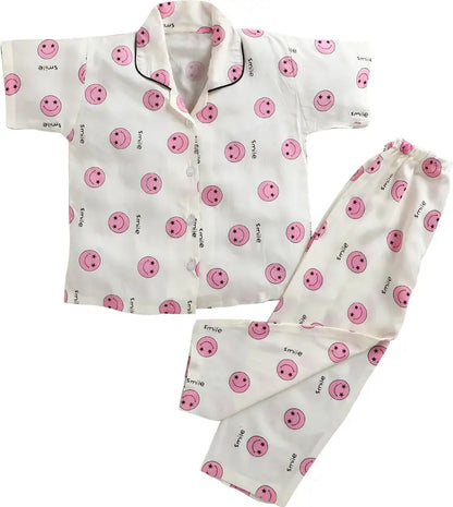 Girls Printed Cotton Blend Kids Nightwear ND21pnk