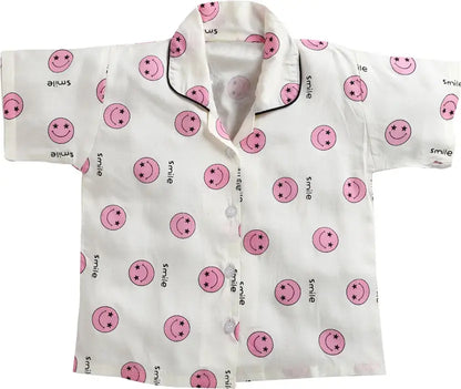 Girls Printed Cotton Blend Kids Nightwear ND21pnk