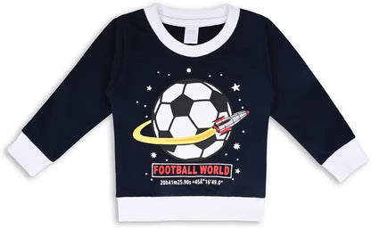 Boys Typography, Printed Cotton Blend Regular T Shirt T309nb