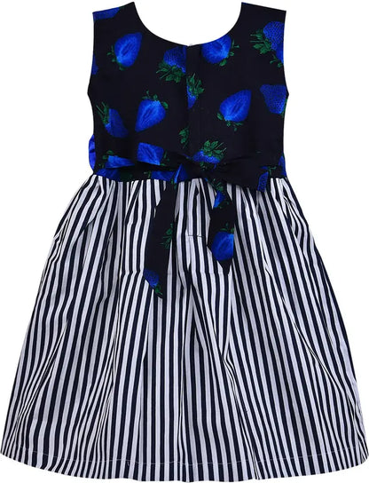 Baby Girls Midi/Knee Length Casual Dress ctn324blu
