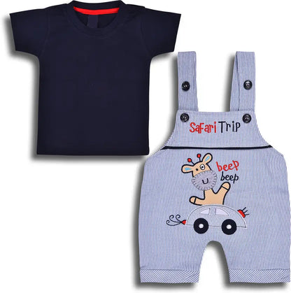 Baby Boys Casual T-shirt Dungaree  hdr2045blu