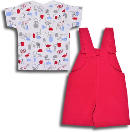 Baby Boys Casual T-shirt Dungaree hdr630rd