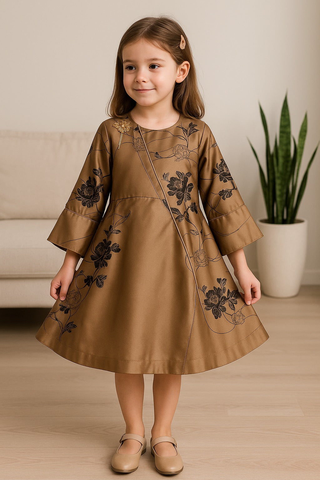 Wish Karo Baby Girls Partywear Dress Frocks For Girls (fe2788bwn) - Wish Karo