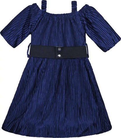 Girls Midi/Knee Length Belt Party Dress