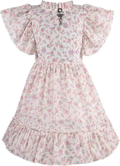Girls Midi/Knee Length Party Dress cslp1072offwht