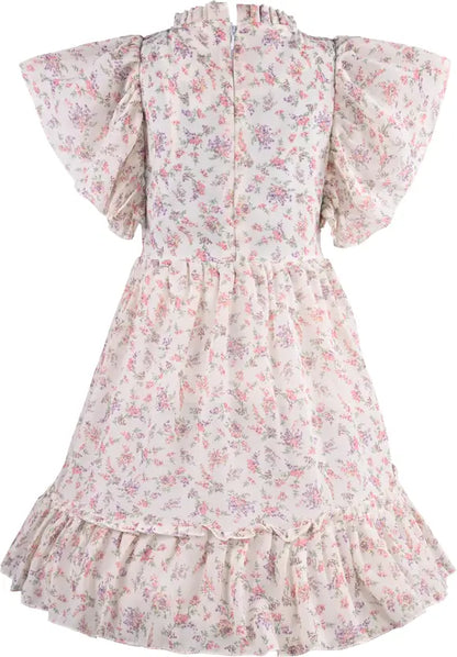 Girls Midi/Knee Length Party Dress cslp1072offwht