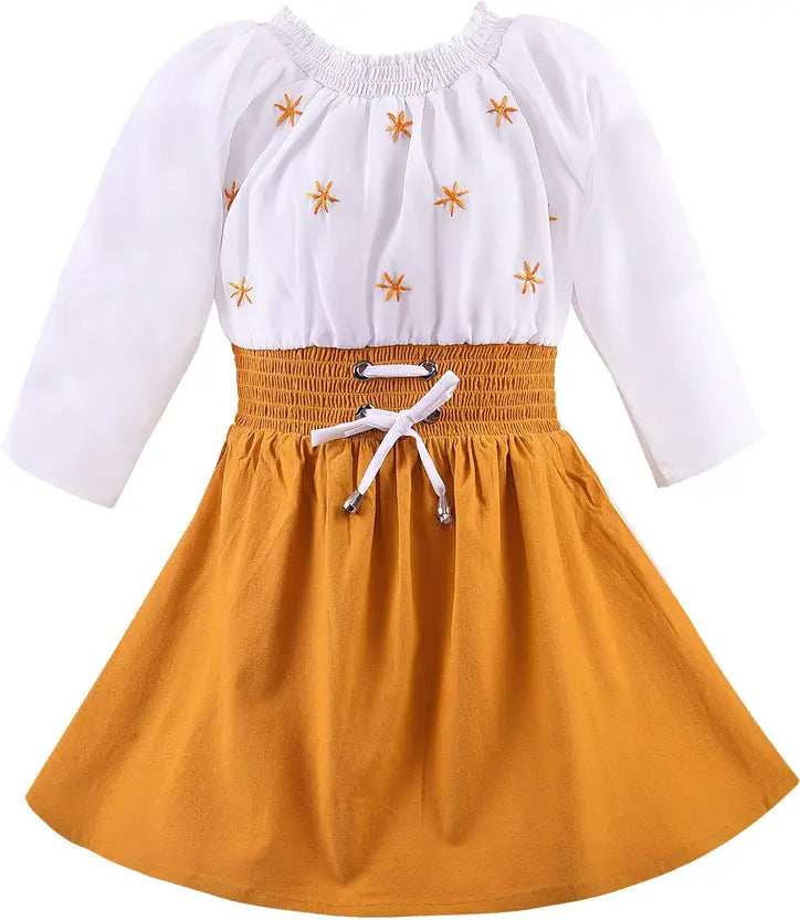 Baby Girls Midi/Knee Length Casual Dress fe3003ylw