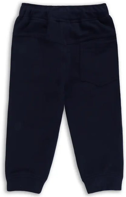 Boys Navy Printed Cotton Blend Jogger Pants js63nb