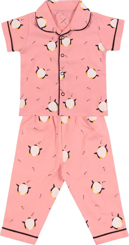 Girls Printed Cotton Blend Kids NightwearÂ ndp70tmt
