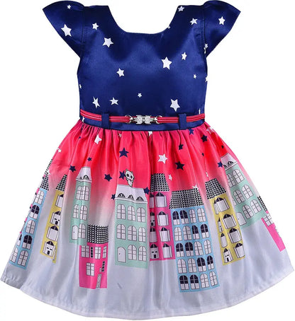 Girls Midi/Knee Length Casual DressÂ stn833nb