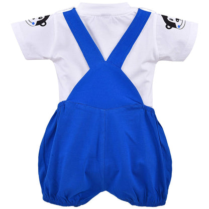 Kids Dungaree Dress For Baby Girls-(bt46blu)