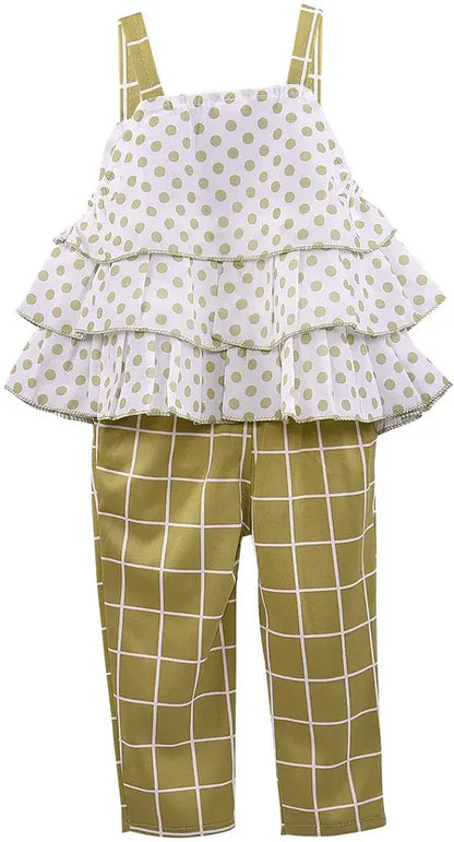 Girls  Polka Dot 2 pc Set csl288grn