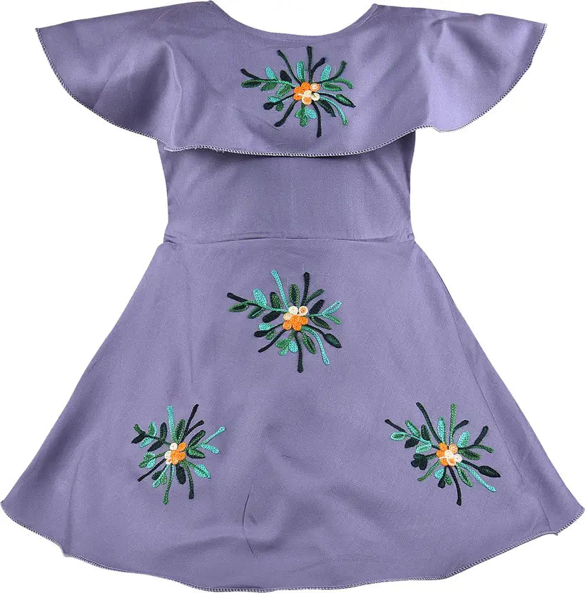 Girls Midi/Knee Length Casual Dress csl579gry