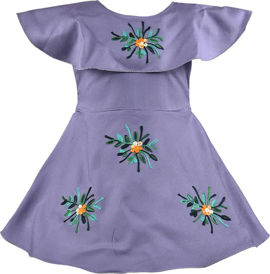 Girls Midi/Knee Length Casual Dress csl579gry