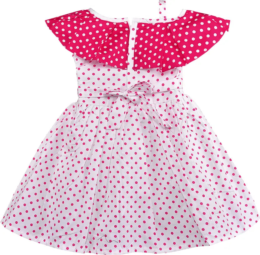 Girls Midi/Knee Length Casual Dress ctn610pnk