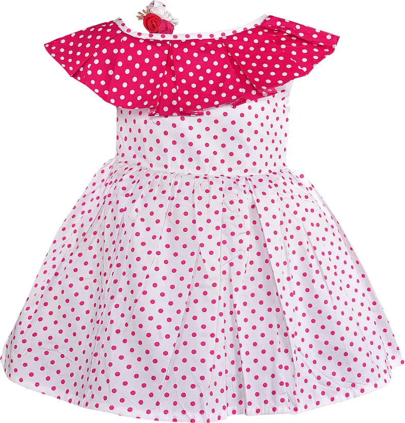 Girls Midi/Knee Length Casual Dress ctn610pnk