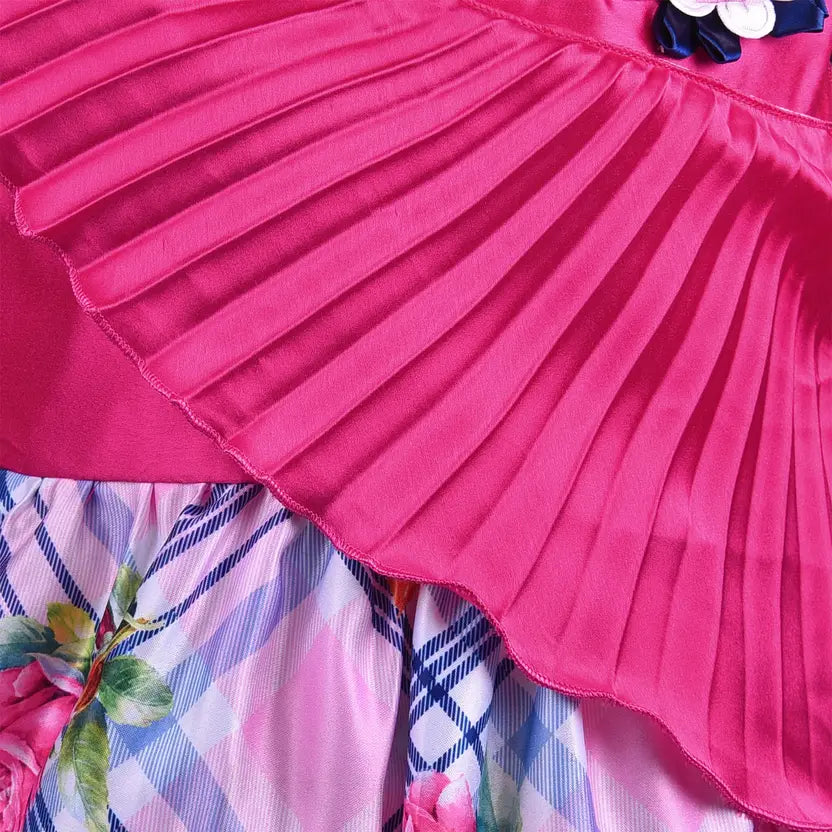 Girls Midi/Knee Length Party Dress fe2806pnk