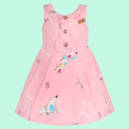 Baby Girls Midi/Knee Length Casual Dress fe3207pnk