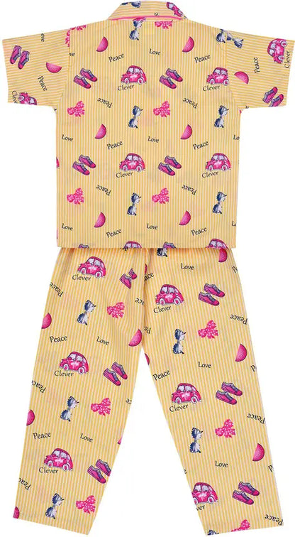 Girls Printed Cotton Blend Kids Nightwear ND44ynw