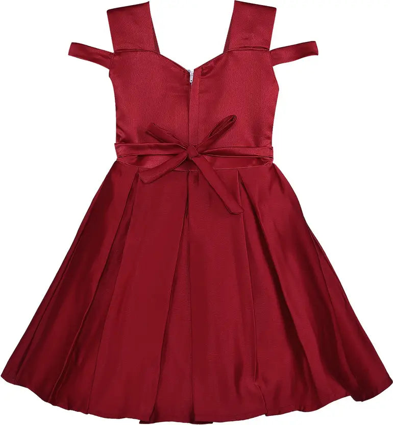 Girls Midi/Knee Length Party Dress stn738mrn