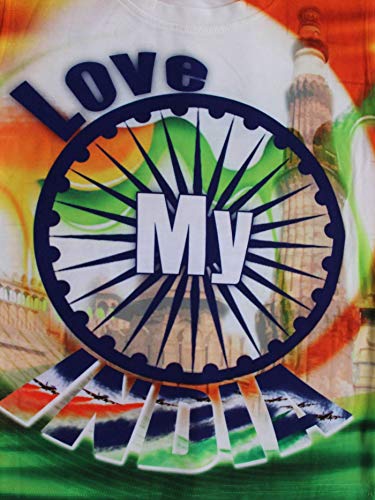 Boys  T-Shirt Love My India Logo - (T1100w)