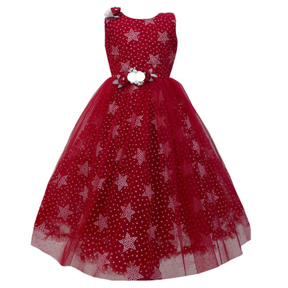 Baby Girls Long Gown Dress-Lf819mrn