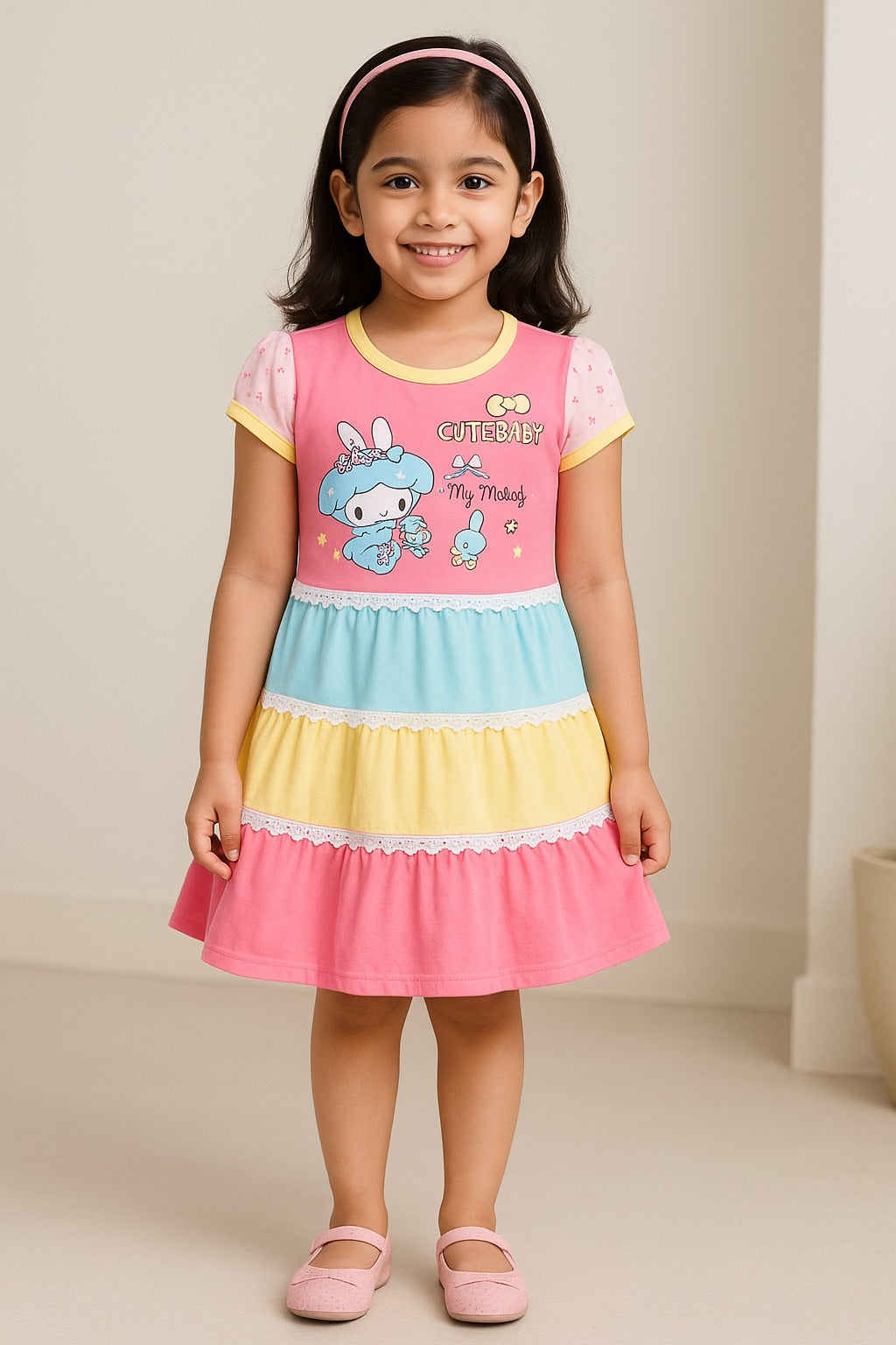 Baby Girls Casual Wear Frock Dress at Wholesale Price
