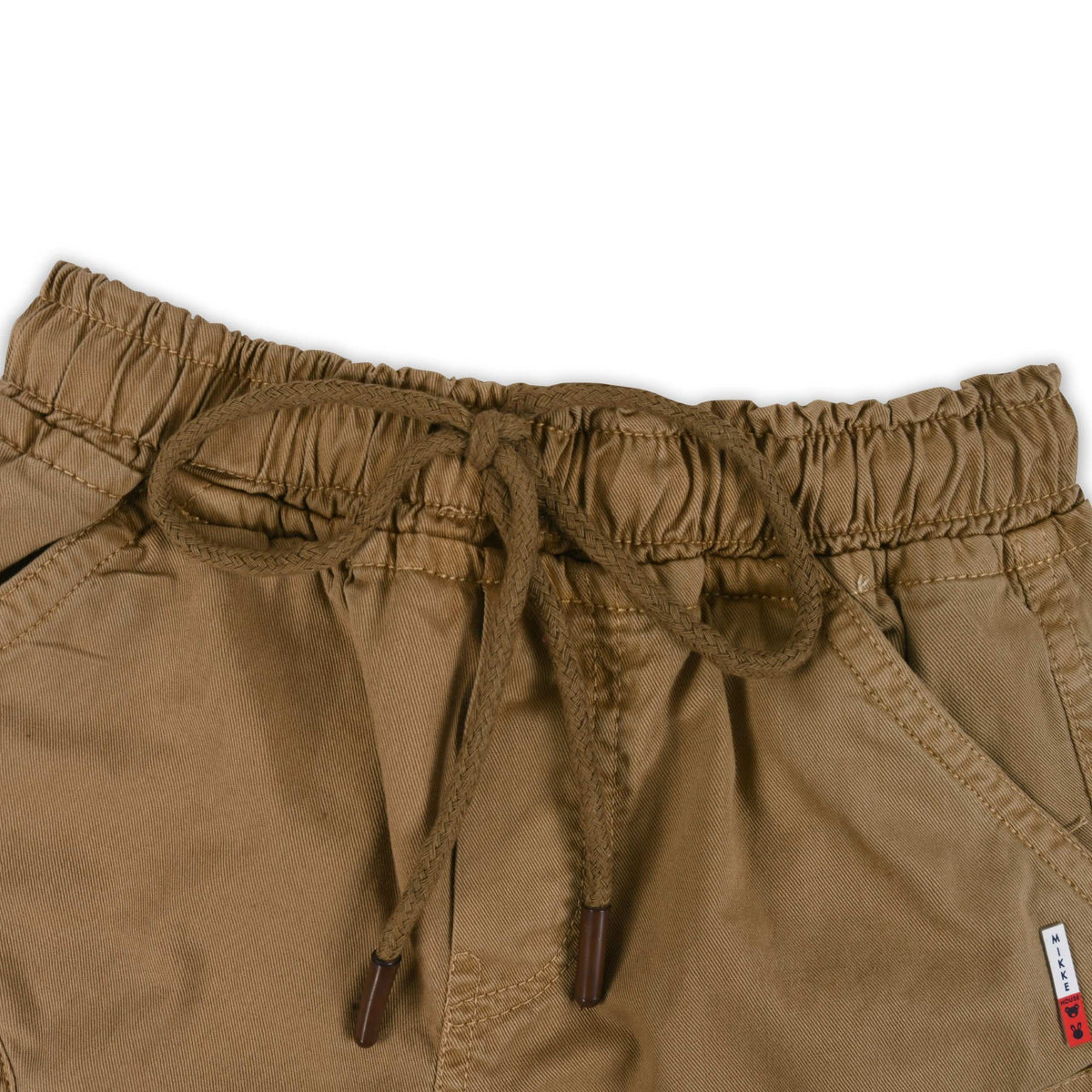 Boys Cotton Denim Cargo Shorts with Drawstring Waist shrt016