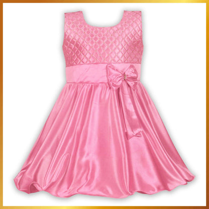 Girls A-Line Frock Dress With Tie-Up - Wish Karo - photo 3