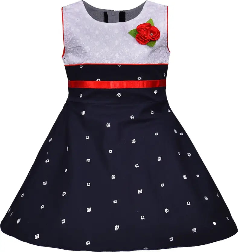 Girls Midi/Knee Length Casual Dress ctn054wnb