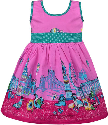 Girls Midi/Knee Length Casual Dress ctn332